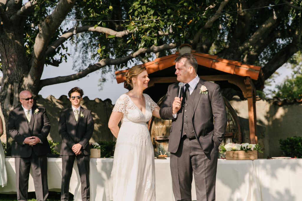 grapevine arbor bride and groom speech