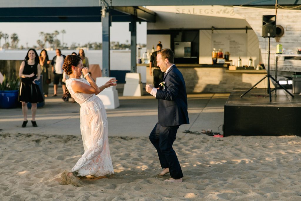 dancing on the beach in OC
