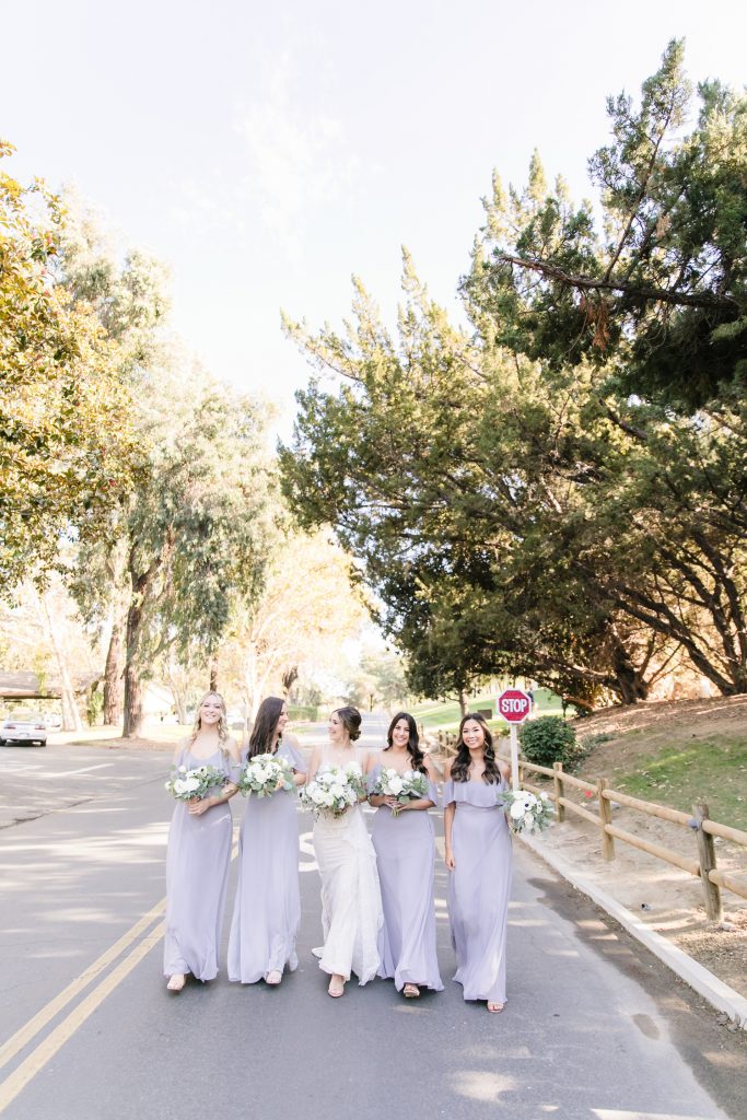 walking the streets with bridesmaids 