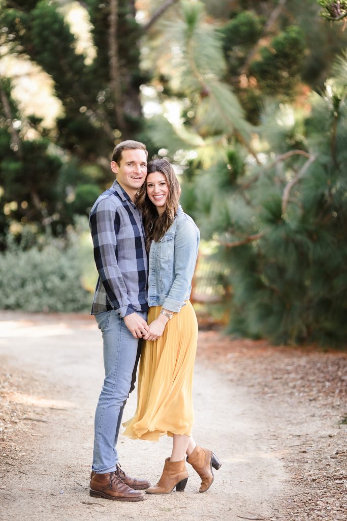 green nature engagement session