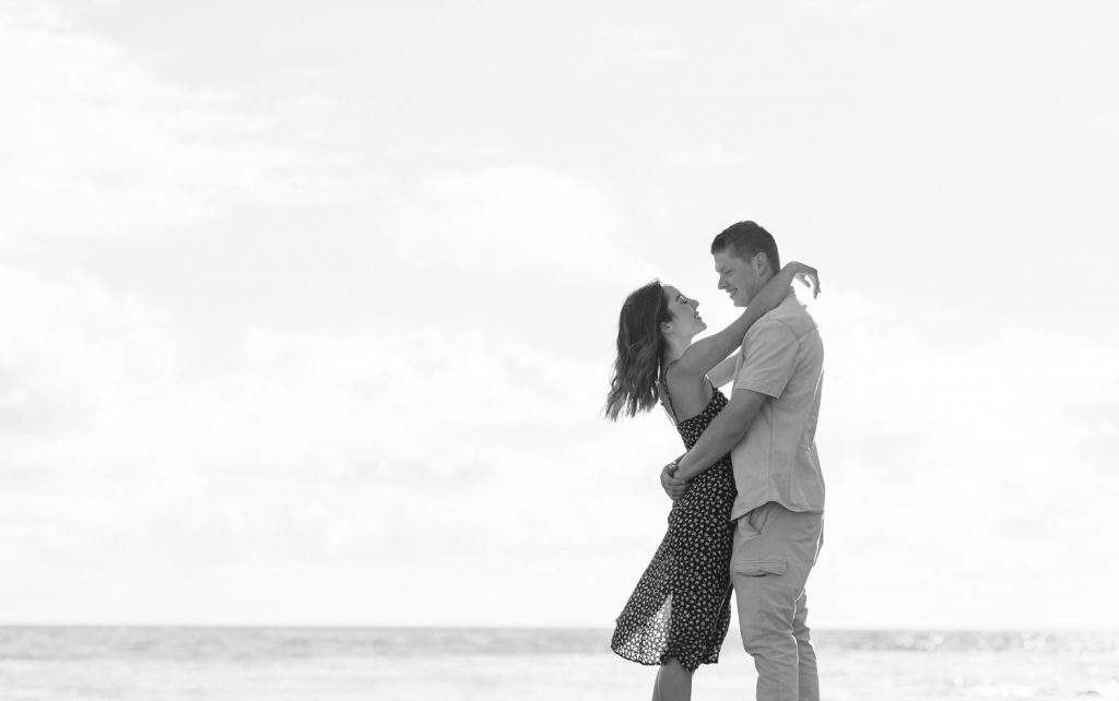 black and white couple shoot