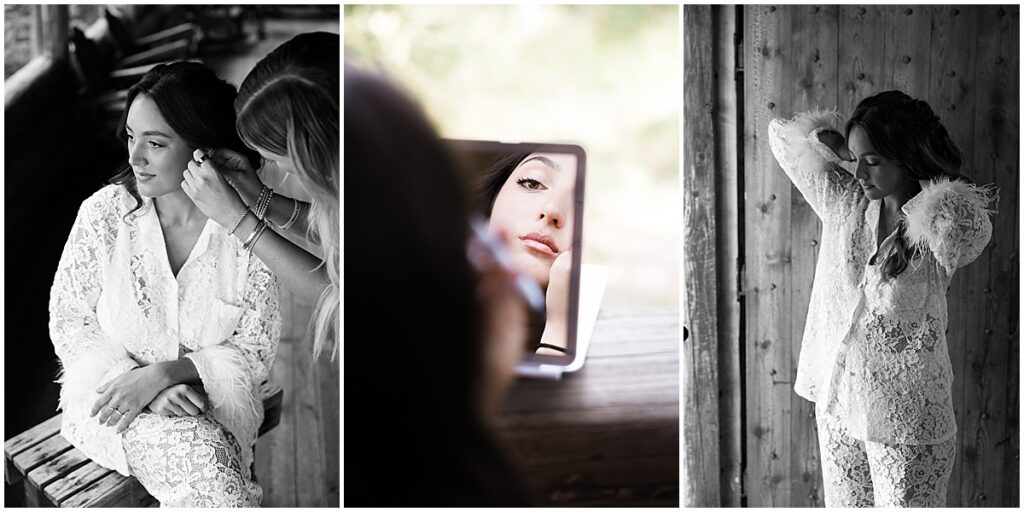 Bride getting ready for Lakeside Wedding at Coeur d’Alene