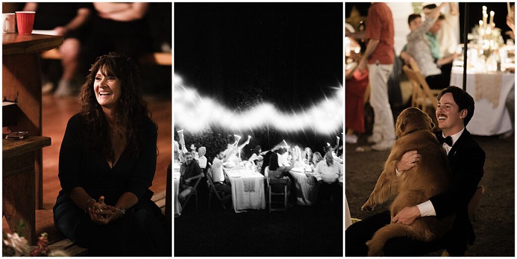 guests enjoying wedding reception at Coeur D'Alene