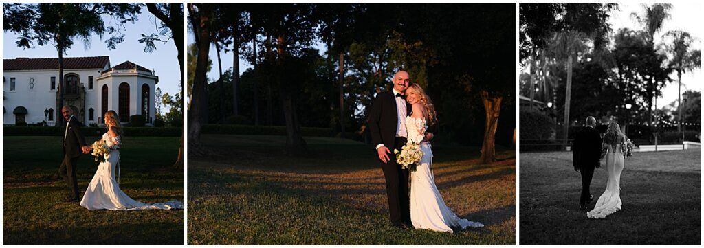 Bride and groom portraits in the grounds of Muckenthaler Mansion