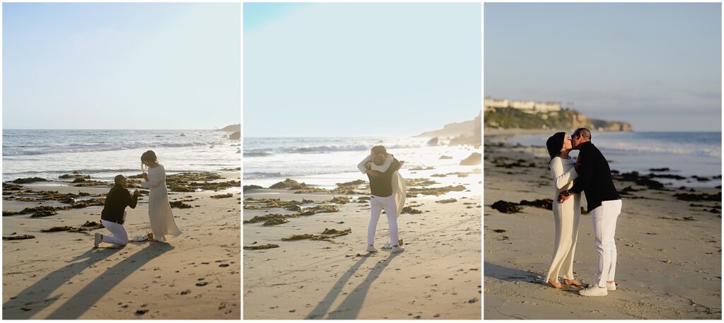 A romantic proposal at Monarch Beach California