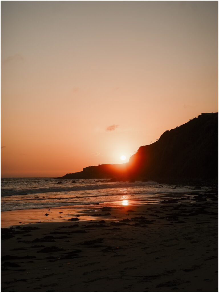 Monarch Beach at sunset at the Waldorf Astoria Monarch Beach
