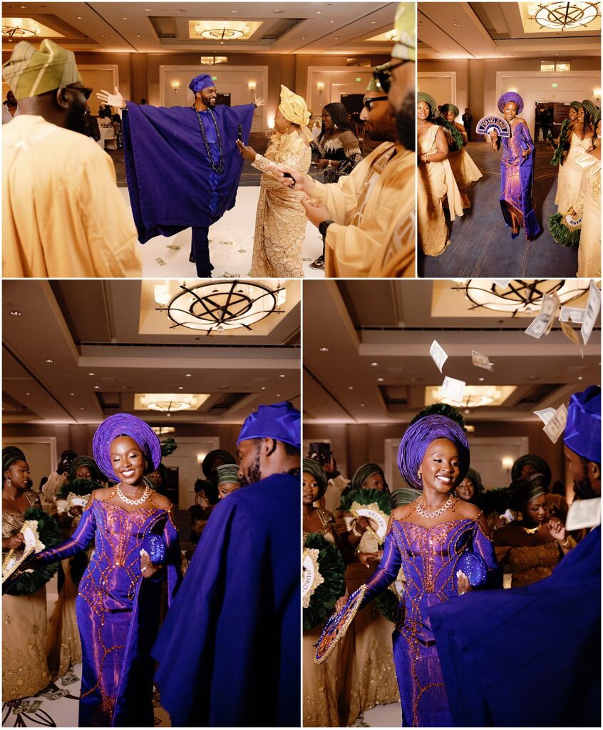 Couple at their Nigerian wedding at the Laguna Cliffs Marriott Resort & Spa