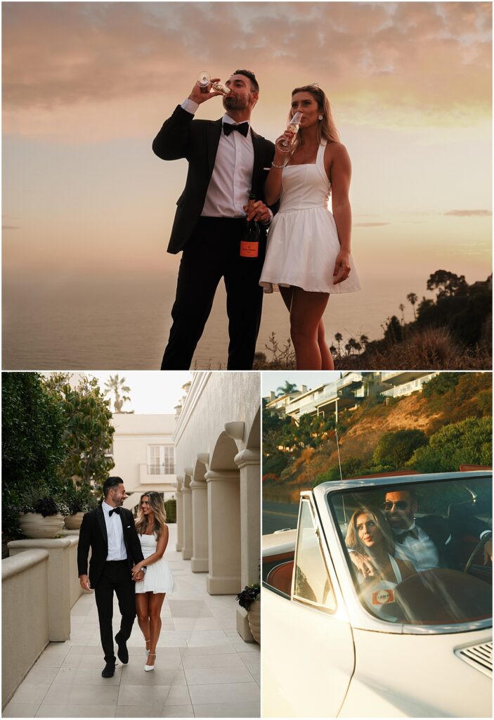 Couple at their Laguna Beach engagement photo session