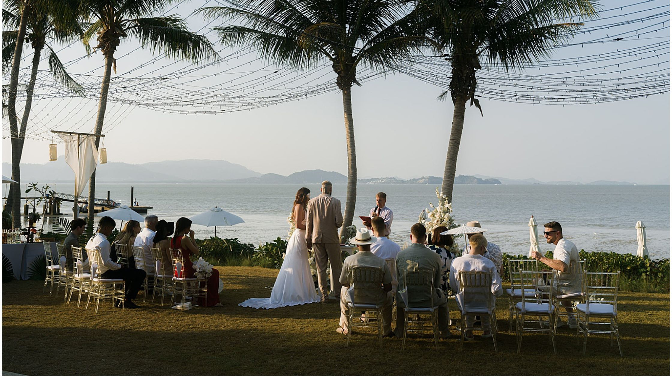 Couple at their Phuket wedding ceremony by Christopher Brown weddings
