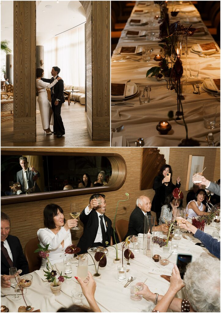 An intimate wedding celebration at the Santa Monica Proper Hotel in CA