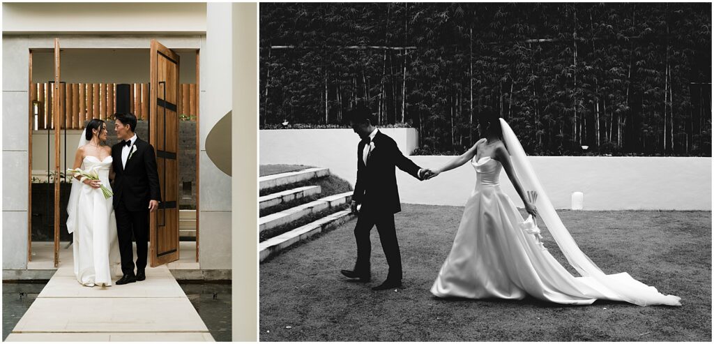 Bride and groom at their destination wedding in Bali