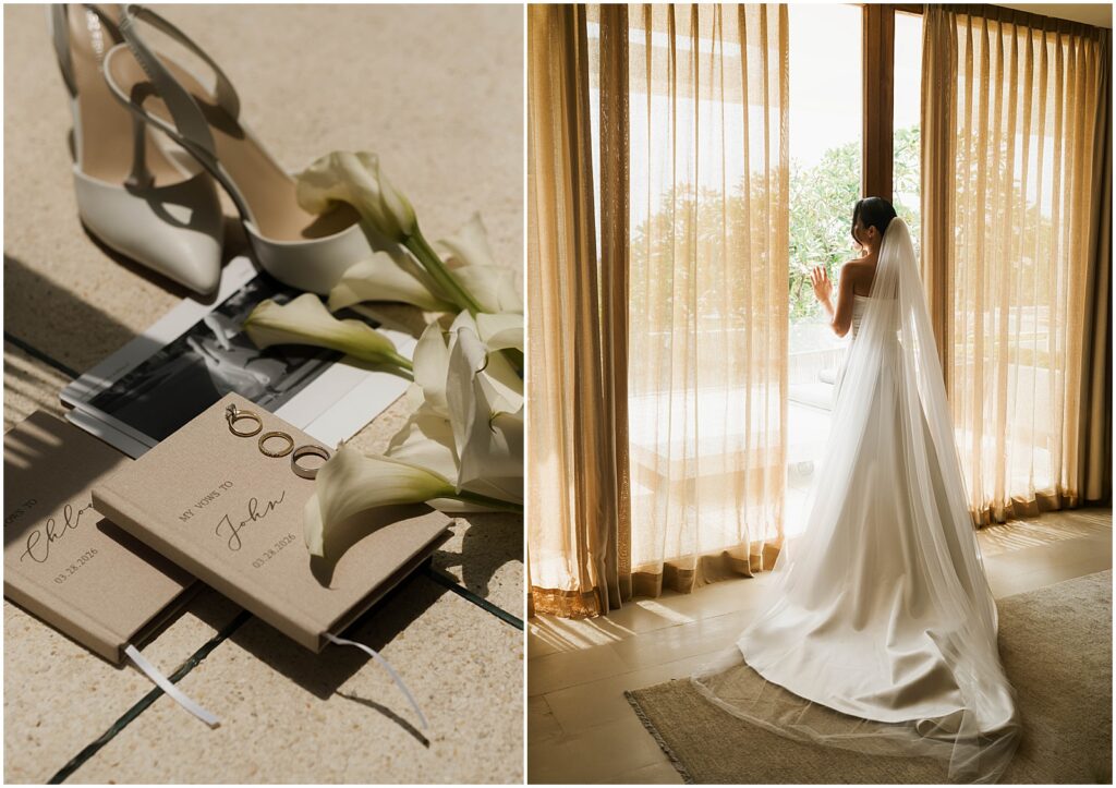 Bride getting ready for her Bali wedding