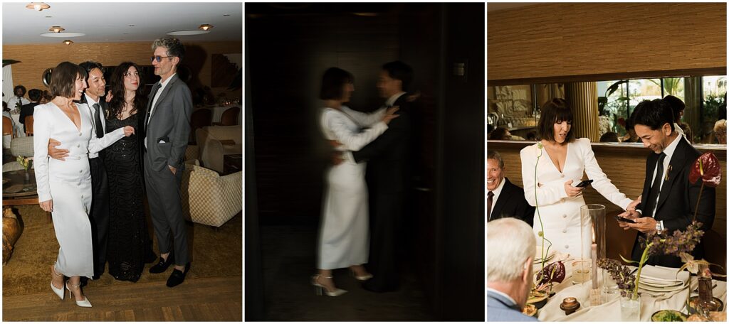 Couple with their guests at their Santa Monica Proper Hotel wedding