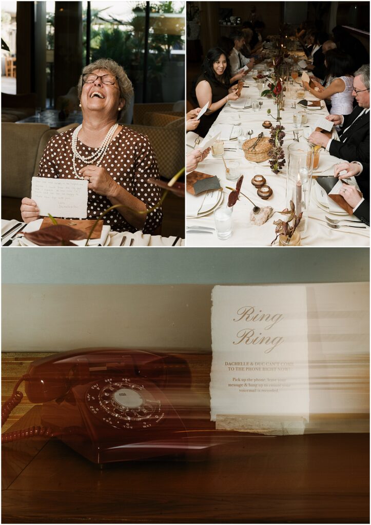Guests enjoying dinner at a Santa Monica Proper wedding reception
